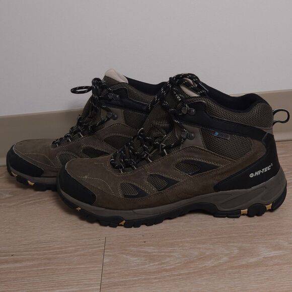 Hi-Tec Logan Waterproof Hiking Boots Men's Size 14 Brown Outdoors Lace Up - Picture 1 of 13